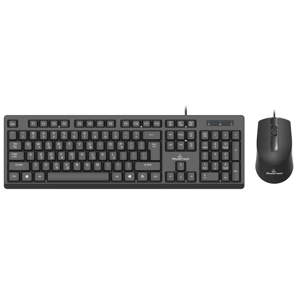 POWERTECH set ποντίκι & πληκτρολόγιο PT-955, ενσύρματο, 1600dpi, μαύρο | eLabstore.gr POWERTECH set ποντίκι & πληκτρολόγιο PT-955, ενσύρματο, 1600dpi, μαύρο | Συνοδευτικά PC | elabstore.gr