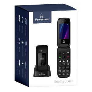 POWERTECH κινητό τηλέφωνο Sentry Dual III, 2 οθόνες, SOS Call, μαύρο | Mobile Συσκευές | elabstore.gr