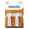 PHILIPS LongLife Zinq chloride μπαταρίες R20L2B/10, R20 1.5V, 2τμχ | eLabstore.gr PHILIPS LongLife Zinq chloride μπαταρίες R20L2B/10, R20 1.5V, 2τμχ | Μπαταρίες | elabstore.gr