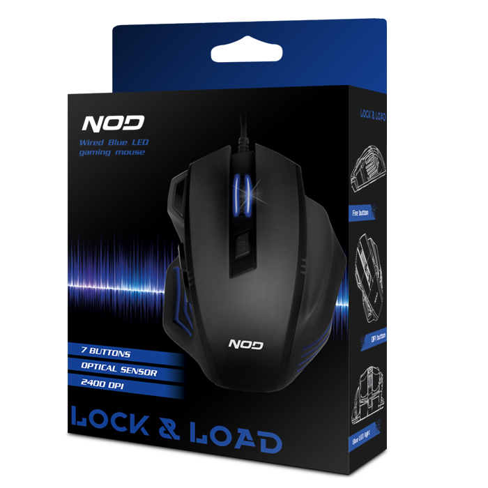 NOD LOCK & LOAD NOD GAMING MOUSE BLACK RUBBER 2400DPI | eLabstore.gr NOD LOCK & LOAD NOD GAMING MOUSE BLACK RUBBER 2400DPI - Image 6