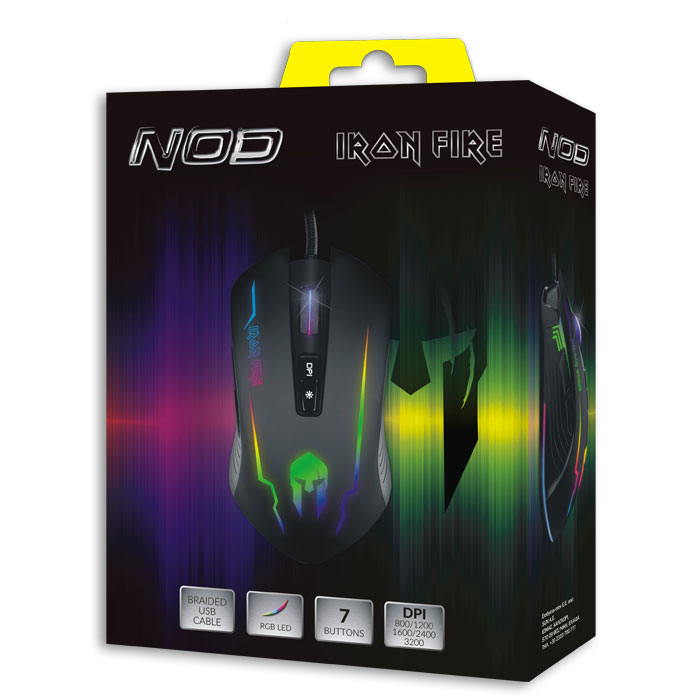 NOD IRON FIRE Wired Gaming Mouse, RGB LED | eLabstore.gr NOD IRON FIRE Wired Gaming Mouse, RGB LED - Image 7