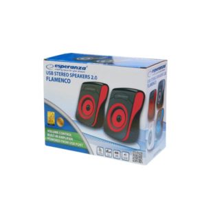 Ηχείο 2.0 USB Μαύρο/Κόκκινο EP140KR | Περιφερειακά | elabstore.gr