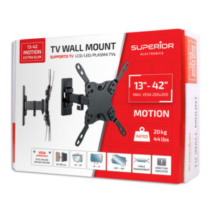 SUPERIOR 13-42 MOTION EXTRA SLIM TV WALL MOUNT | ΕΙΚΟΝΑ / ΗΧΟΣ | elabstore.gr