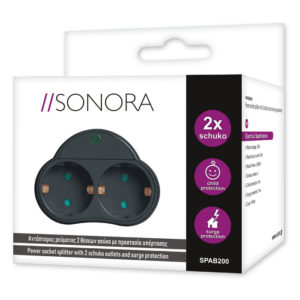 SONORA SPAB200 ΜΑΥΡΟΣ ΑΝΤΑΠΤΟΡΑΣ ΥΠΕΡΤΑΣΗΣ 2χΣΟΥΚΟ | eLabstore.gr SONORA SPAB200 ΜΑΥΡΟΣ ΑΝΤΑΠΤΟΡΑΣ ΥΠΕΡΤΑΣΗΣ 2χΣΟΥΚΟ | ΦΩΤΙΣΜΟΣ / ΗΛΕΚΤΡΟΛΟΓΙΚΑ | elabstore.gr