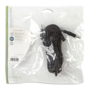 NEDIS CAGP22000BK50 Stereo Audio Cable 3.5 mm Male - 3.5 mm Male 5.0m Black | eLabstore.gr NEDIS CAGP22000BK50 Stereo Audio Cable 3.5 mm Male - 3.5 mm Male 5.0m Black | ΚΑΛΩΔΙΑ / ADAPTORS | elabstore.gr
