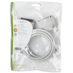 NEDIS CCGP52200IV20 Printer Cable D-Sub 25-pin Male - Centronics 36-pin Male 2.0 | ΚΑΛΩΔΙΑ / ADAPTORS | elabstore.gr