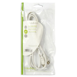 NEDIS CSGP40000WT15 Coax Cable 90dB IEC (Coax) Male - IEC (Coax) Female 1.5m Whi | ΚΑΛΩΔΙΑ / ADAPTORS | elabstore.gr
