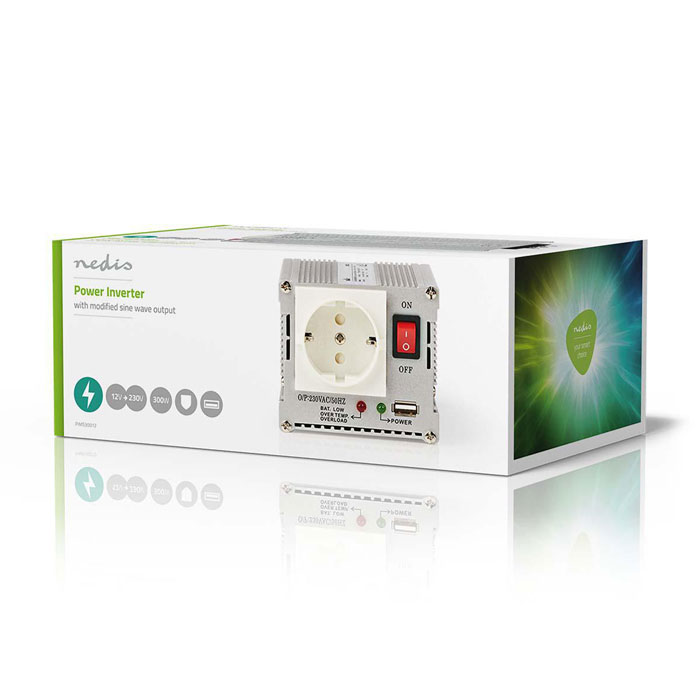 NEDIS PIMS30012 Power Inverter Modified Sine Wave 12 V DC - 230 V AC 300 W 1x Sc | eLabstore.gr NEDIS PIMS30012 Power Inverter Modified Sine Wave 12 V DC - 230 V AC 300 W 1x Sc - Image 6