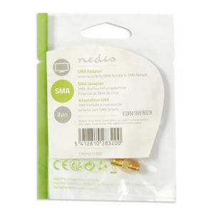 NEDIS CSGP02113GD SMA Adapter SMA Female (Reverse Polarity) - SMA Female 2 piece | ΚΑΛΩΔΙΑ / ADAPTORS | elabstore.gr