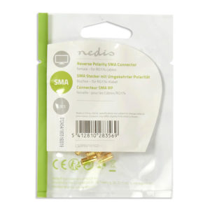 NEDIS CSGP02101GD SMA Connector Female (Reverse Polarity) - For RG174 Cables 2 p | ΚΑΛΩΔΙΑ / ADAPTORS | elabstore.gr