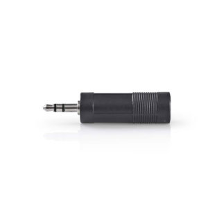 NEDIS CAGB22935BK Stereo Audio Adapter 3.5 mm Male - 6.35 mm Female Black | ΚΑΛΩΔΙΑ / ADAPTORS | elabstore.gr