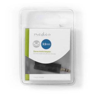NEDIS CAGB22935BK Stereo Audio Adapter 3.5 mm Male - 6.35 mm Female Black | ΚΑΛΩΔΙΑ / ADAPTORS | elabstore.gr
