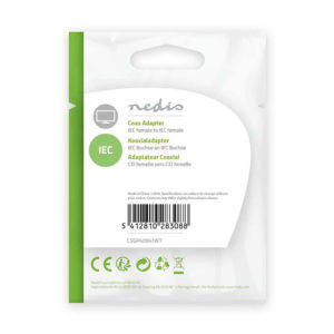 NEDIS CSGP40941WT Coax Adapter IEC (Coax) Female - IEC (Coax) Female White | ΚΑΛΩΔΙΑ / ADAPTORS | elabstore.gr