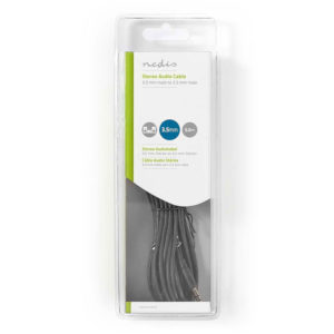NEDIS CAGB22000BK50 Stereo Audio Cable 3.5 mm Male - 3.5 mm Male 5.0m Black | ΚΑΛΩΔΙΑ / ADAPTORS | elabstore.gr