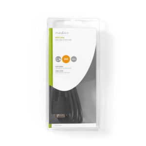 NEDIS CCGB59000BK20 VGA Cable VGA Male - VGA Male 2.0 m Black | ΚΑΛΩΔΙΑ / ADAPTORS | elabstore.gr