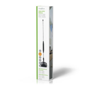 NEDIS ANIR0502BK Indoor HDTV Antenna 0 - 5 km Gain 5 - 7dB FM / VHF / UHF Black | eLabstore.gr