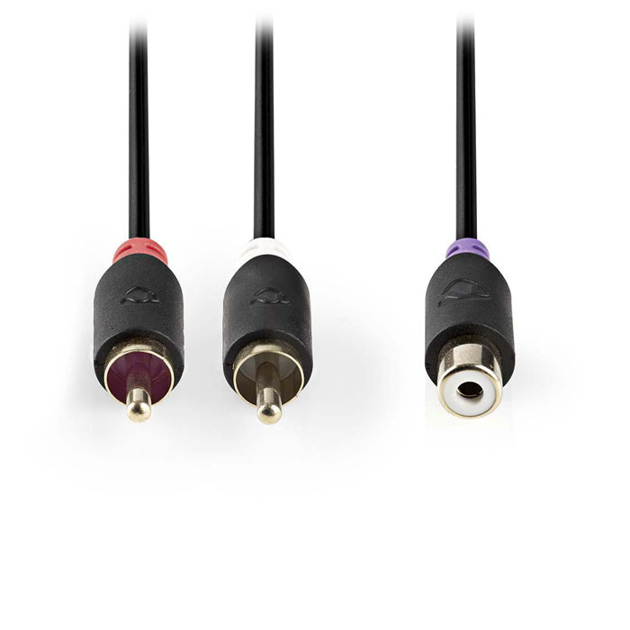 NEDIS CABW24020AT02 Subwoofer Cable 2x RCA Male - RCA Female 0.2 m Anthracite | eLabstore.gr NEDIS CABW24020AT02 Subwoofer Cable 2x RCA Male - RCA Female 0.2 m Anthracite | ΚΑΛΩΔΙΑ / ADAPTORS | elabstore.gr