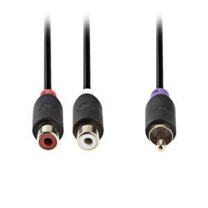 NEDIS CABW24010AT02 Subwoofer Cable RCA Male - 2x RCA Female 0.2 m Anthracite | ΚΑΛΩΔΙΑ / ADAPTORS | elabstore.gr