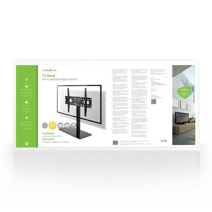 NEDIS TVSM2030BK Fixed TV Stand 32-65" Max 45 kg 4 Height Positions | eLabstore.gr NEDIS TVSM2030BK Fixed TV Stand 32-65" Max 45 kg 4 Height Positions | ΕΙΚΟΝΑ / ΗΧΟΣ | elabstore.gr