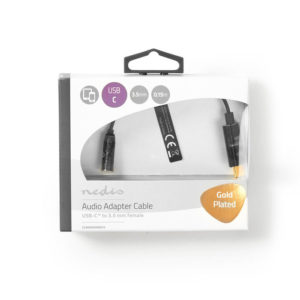 NEDIS CCBW65950BK015 USB-C Adapter USB-C Male - 3.5 mm Female 0.15 m Black | ΚΑΛΩΔΙΑ / ADAPTORS | elabstore.gr