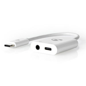 NEDIS CCBW65955WT015 USB-C Adapter USB-C Male - 3.5 mm Female + USB-C Female 0.1 | ΚΑΛΩΔΙΑ / ADAPTORS | elabstore.gr
