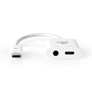 NEDIS CCBW65955WT015 USB-C Adapter USB-C Male - 3.5 mm Female + USB-C Female 0.1 | ΚΑΛΩΔΙΑ / ADAPTORS | elabstore.gr
