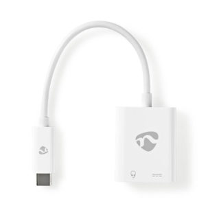 NEDIS CCBW65955WT015 USB-C Adapter USB-C Male - 3.5 mm Female + USB-C Female 0.1 | ΚΑΛΩΔΙΑ / ADAPTORS | elabstore.gr