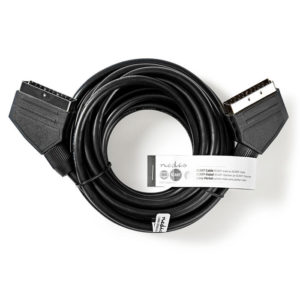 NEDIS CVGT31000BK50 SCART Cable SCART Male - SCART Male 5.0m Black | ΚΑΛΩΔΙΑ / ADAPTORS | elabstore.gr