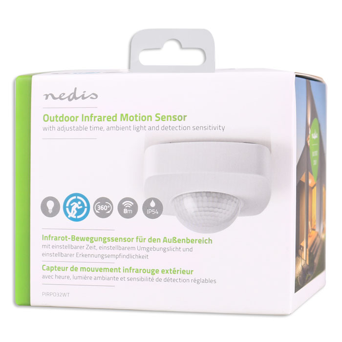 NEDIS PIRPO32WT Motion Detector Outdoor 3-Wire Installation Adjustable Time,Ambi | eLabstore.gr NEDIS PIRPO32WT Motion Detector Outdoor 3-Wire Installation Adjustable Time,Ambi | ΦΩΤΙΣΜΟΣ / ΗΛΕΚΤΡΟΛΟΓΙΚΑ | elabstore.gr