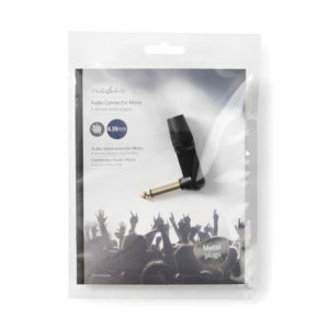 NEDIS COTP23902BK Audio Connector Mono 6.35 mm Male Angled Black | ΚΑΛΩΔΙΑ / ADAPTORS | elabstore.gr