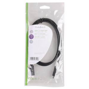 NEDIS CCGP64750BK10 USB 3.1 Cable (Gen2) Type-C Male - Type-C Male 1.0 m Black | eLabstore.gr NEDIS CCGP64750BK10 USB 3.1 Cable (Gen2) Type-C Male - Type-C Male 1.0 m Black | ΚΑΛΩΔΙΑ / ADAPTORS | elabstore.gr