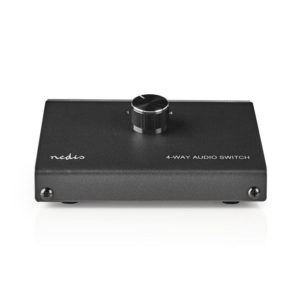 NEDIS ASWI2404BK Analogue Audio Switch 3.5 mm Female + 3x (2x RCA Female) - 2x R | ΕΙΚΟΝΑ / ΗΧΟΣ | elabstore.gr