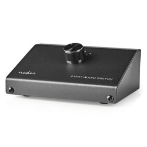NEDIS ASWI2404BK Analogue Audio Switch 3.5 mm Female + 3x (2x RCA Female) - 2x R | ΕΙΚΟΝΑ / ΗΧΟΣ | elabstore.gr