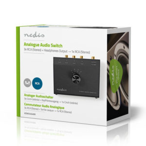 NEDIS ASWI2404BK Analogue Audio Switch 3.5 mm Female + 3x (2x RCA Female) - 2x R | eLabstore.gr