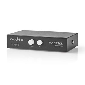 NEDIS CSWI5902BK 2-Port VGA Switch Black | ΕΙΚΟΝΑ / ΗΧΟΣ | elabstore.gr