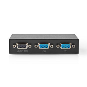 NEDIS CSWI5902BK 2-Port VGA Switch Black | ΕΙΚΟΝΑ / ΗΧΟΣ | elabstore.gr