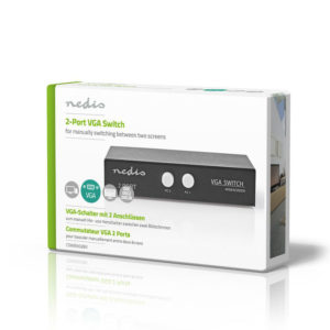 NEDIS CSWI5902BK 2-Port VGA Switch Black | ΕΙΚΟΝΑ / ΗΧΟΣ | elabstore.gr