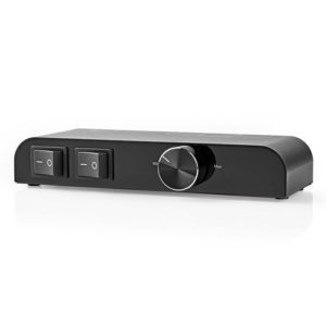 NEDIS ASWI2652BK Speaker Control Box 2-Way Banana Volume Control Black | ΕΙΚΟΝΑ / ΗΧΟΣ | elabstore.gr