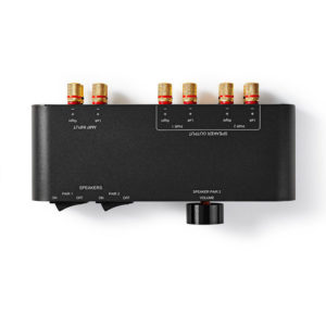 NEDIS ASWI2652BK Speaker Control Box 2-Way Banana Volume Control Black | ΕΙΚΟΝΑ / ΗΧΟΣ | elabstore.gr