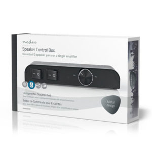 NEDIS ASWI2652BK Speaker Control Box 2-Way Banana Volume Control Black | eLabstore.gr