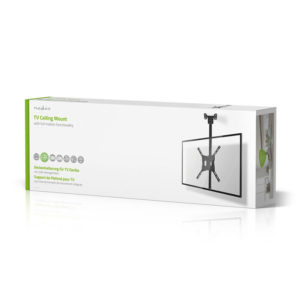 NEDIS TVCM1330BK Full Motion TV Ceiling Mount 26-42" Max 20 kg Adjustable Height | eLabstore.gr