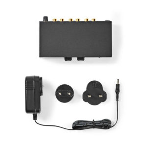 NEDIS AAMP2402BK Preamplifier 2x RCA Female + 2x RCA Female - 2x RCA Female Blac | ΗΛΕΚΤΡΟΝΙΚΑ / ΕΡΓΑΛΕΙΑ | elabstore.gr
