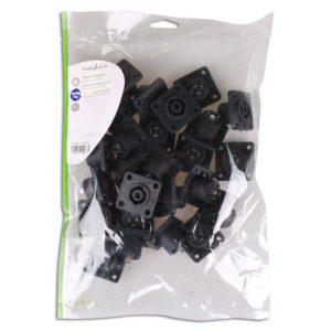 NEDIS CAVC16902BK Speaker Connector Speaker 4-pin Female 25 pieces Square Black | ΚΑΛΩΔΙΑ / ADAPTORS | elabstore.gr