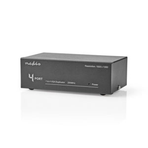 NEDIS CSPL5904BK 4-Port VGA Splitter Black | ΕΙΚΟΝΑ / ΗΧΟΣ | elabstore.gr