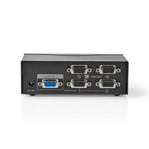 NEDIS CSPL5904BK 4-Port VGA Splitter Black | ΕΙΚΟΝΑ / ΗΧΟΣ | elabstore.gr