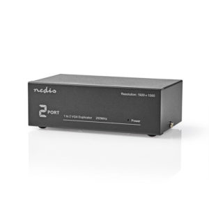 NEDIS CSPL5902BK 2-Port VGA Splitter Black | ΕΙΚΟΝΑ / ΗΧΟΣ | elabstore.gr