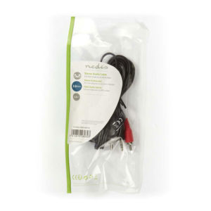 NEDIS CAGP22200BK20 Stereo Audio Cable 3.5 mm Male - 2x RCA Male 2.0 m Black | ΚΑΛΩΔΙΑ / ADAPTORS | elabstore.gr