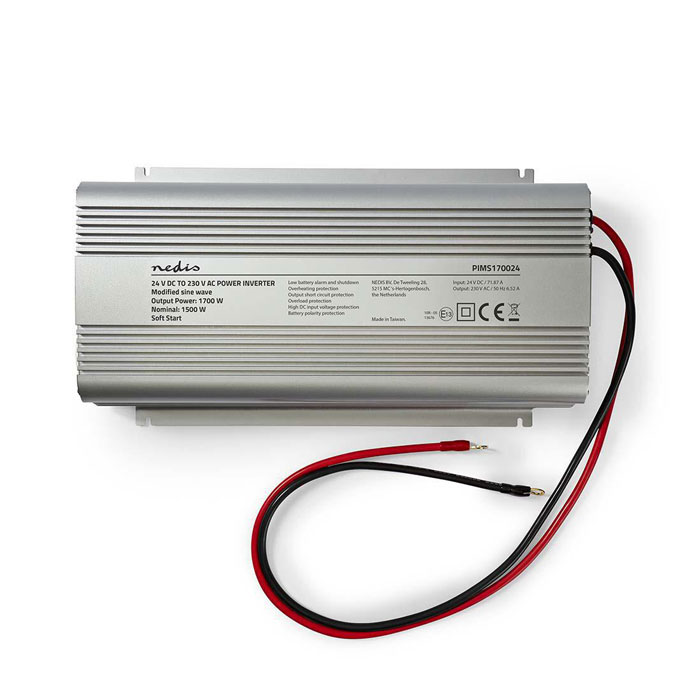 NEDIS PIMS170024 Power Inverter Modified Sine Wave 24 V DC - 230 V AC 1700W 2x S | eLabstore.gr NEDIS PIMS170024 Power Inverter Modified Sine Wave 24 V DC - 230 V AC 1700W 2x S | ΜΠΑΤΑΡΙΕΣ / ENERGY | elabstore.gr