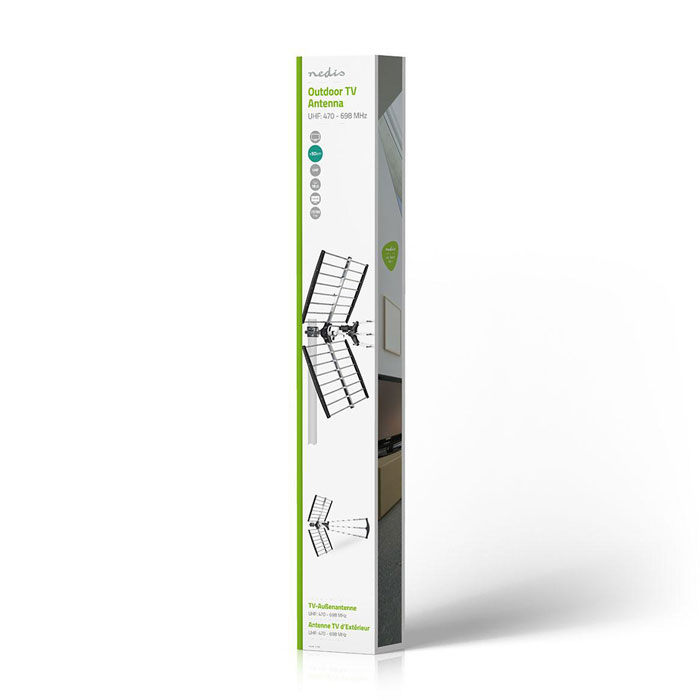 NEDIS ANORU10L7ME Outdoor TV Antenna Max. 18 dB gain UHF: 470 - 698 MHz 50 km Ra | eLabstore.gr NEDIS ANORU10L7ME Outdoor TV Antenna Max. 18 dB gain UHF: 470 - 698 MHz 50 km Ra | ΕΙΚΟΝΑ / ΗΧΟΣ | elabstore.gr