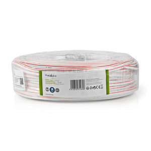 NEDIS CAGW1500WT1000 Speaker Cable 2x 1.50 mm2 100 m Wrap White | ΚΑΛΩΔΙΑ / ADAPTORS | elabstore.gr